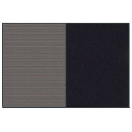 United Visual Products Enclosed Corkboard, 1 Door, 72"x36", 4" Fra, UV3404-GOLD-MEDGRY UV3404-GOLD-MEDGRY